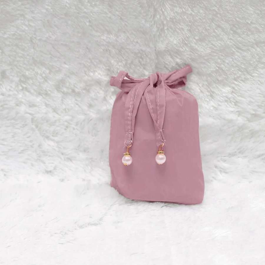 Mukena Parasut Korea Traveling Mini Pouch 2in1 Resleting